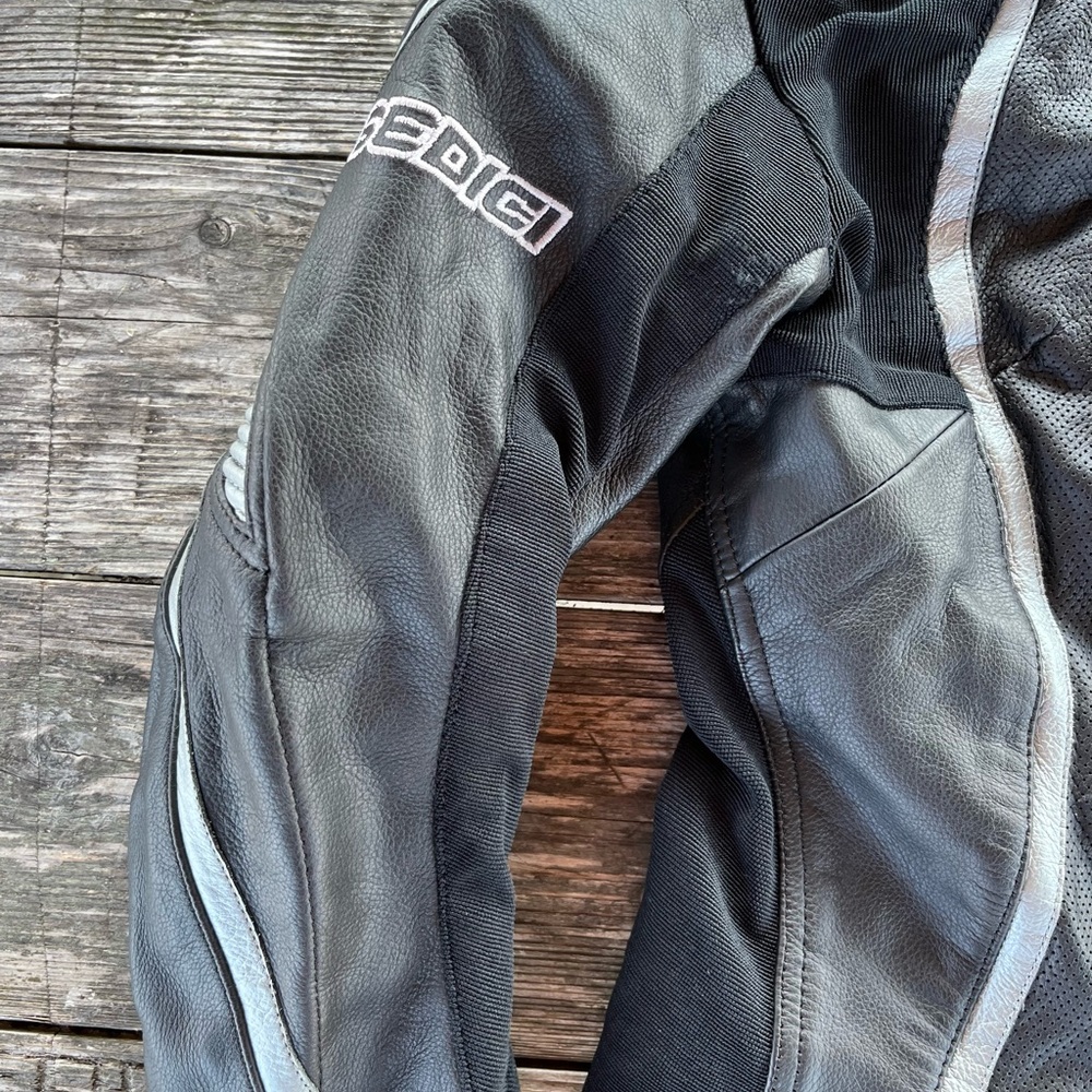 SEDICI BLACK LEATHER MOTO JACKET, racing jacket, no hardware, Womens XS - Picture 2 of 10